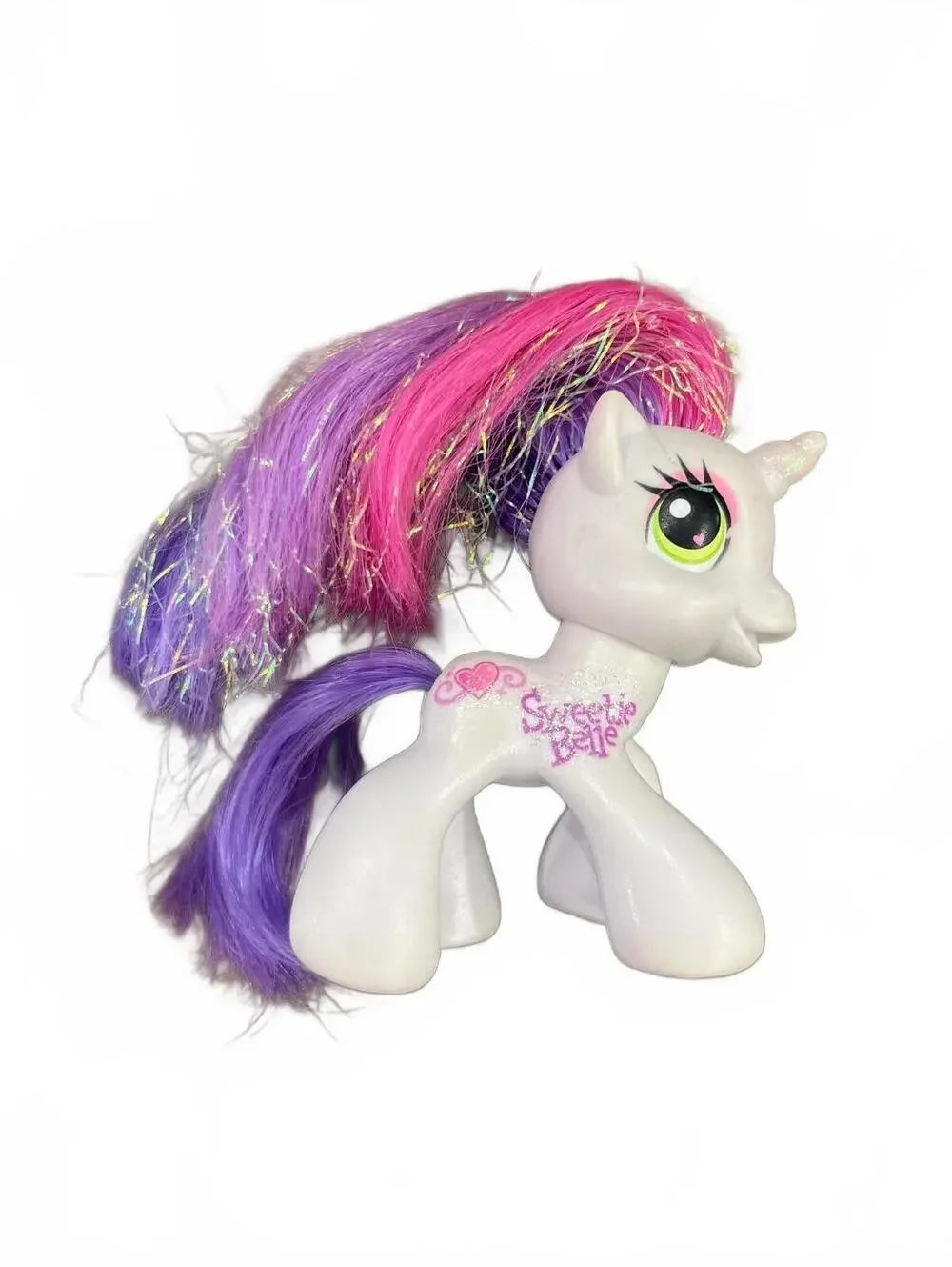 My Little Pony Sweetie Belle 2008 Generaion 3.5 Hasbro Unicorn with Glitter Hair